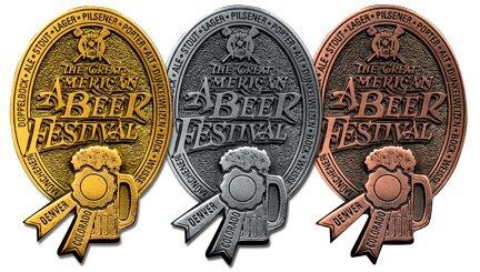 The Great Beer Festival Ribbons The Gold, silver and bronze medals respectively.