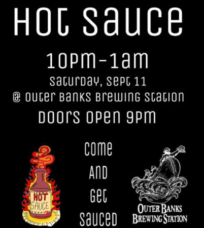 Hot Sauce, Colington’s own rowdy band serving up good vibes and even better tunes at the OBX Brew Station.