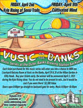 Outer Banks Vusic on the Banks Music Series Flyer