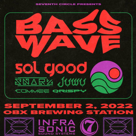 BassWave with Sol Good, Snarz, Juwu, Commee, and Qrispy. September 2, 2022 at the OBX Brewing Station