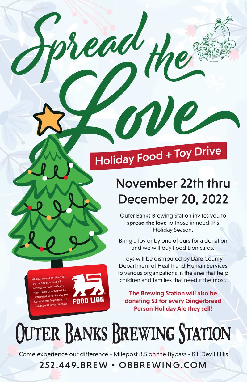 2022 Spread the Love Holiday Food + Toy Drive. Nov 22-Dec 20